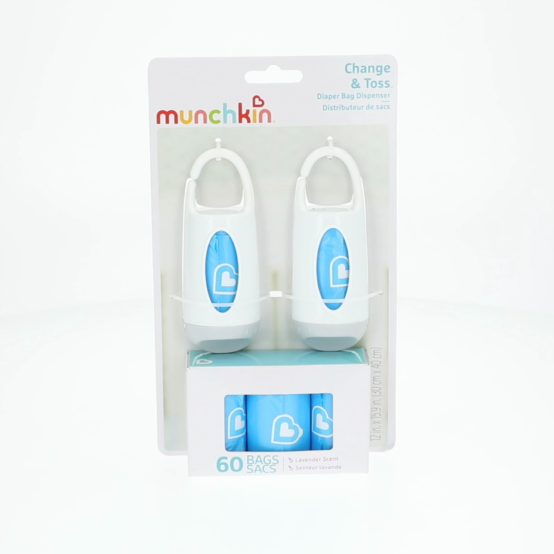 Munchkin Change & Toss Diaper Bag Dispensers, 2 Pack and 5 Piece