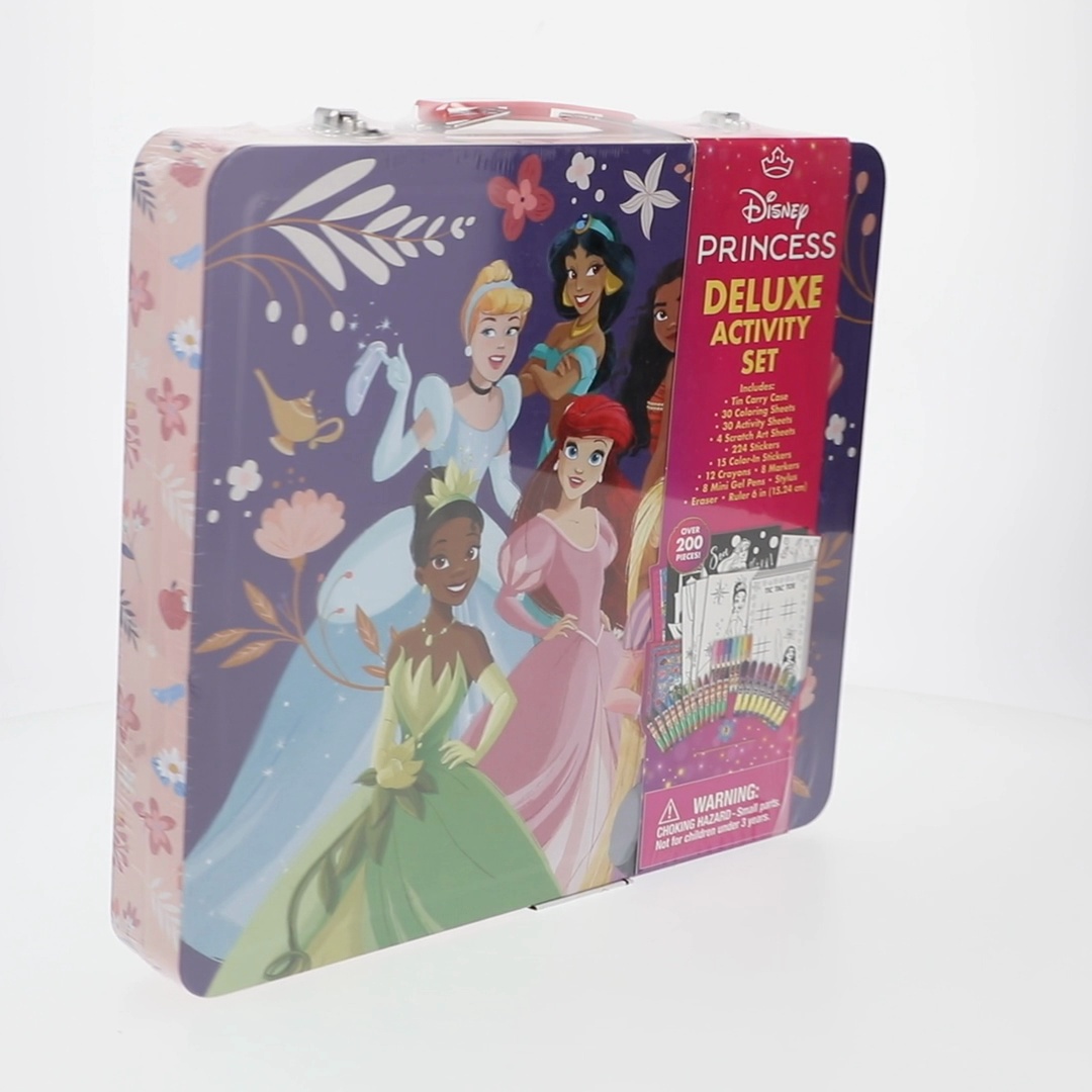 Disney Princess Deluxe Art Set with Metal Carrying Case for Girls