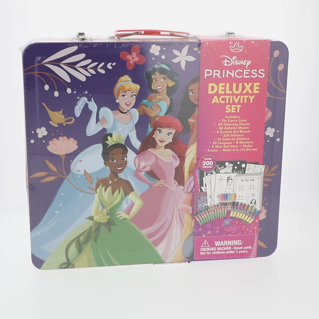 Disney Princess Deluxe Art Set with Metal Carrying Case for Girls