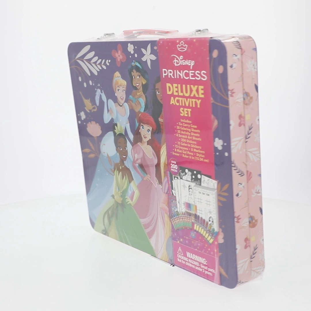Disney Princess Deluxe Art Set with Metal Carrying Case for Girls