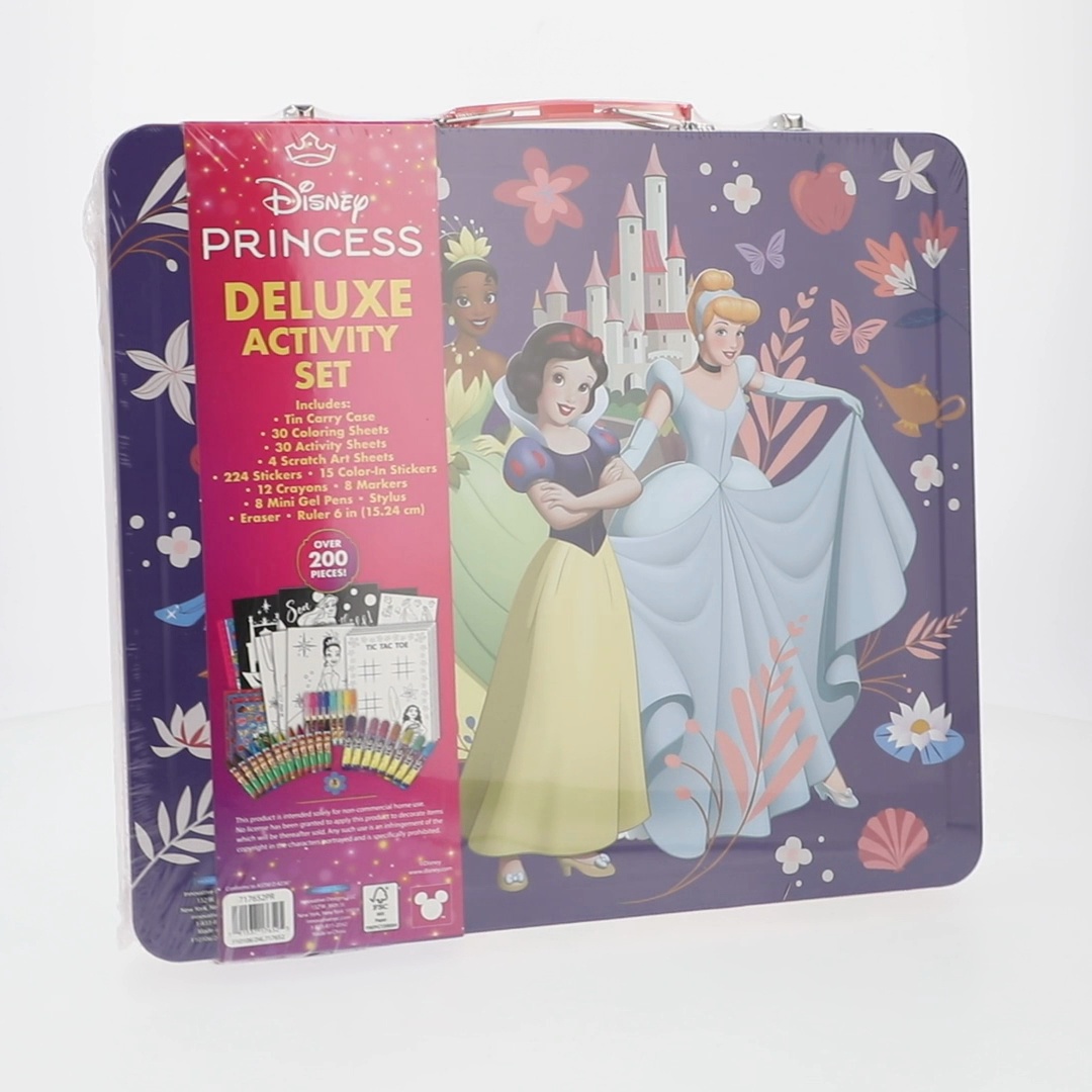 Disney Princess Deluxe Art Set with Metal Carrying Case for Girls