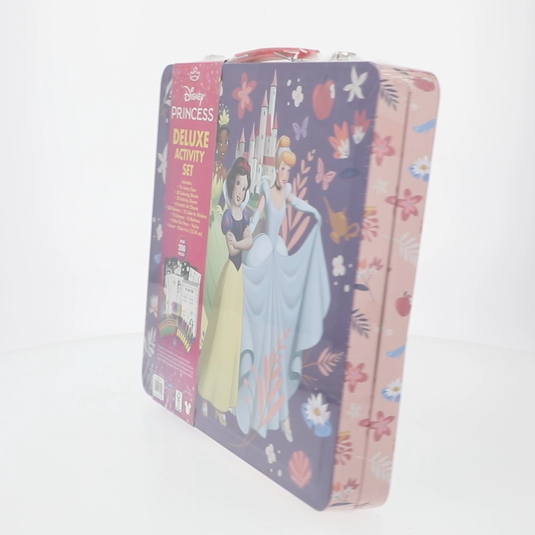 Disney Princess Deluxe Art Set with Metal Carrying Case for Girls