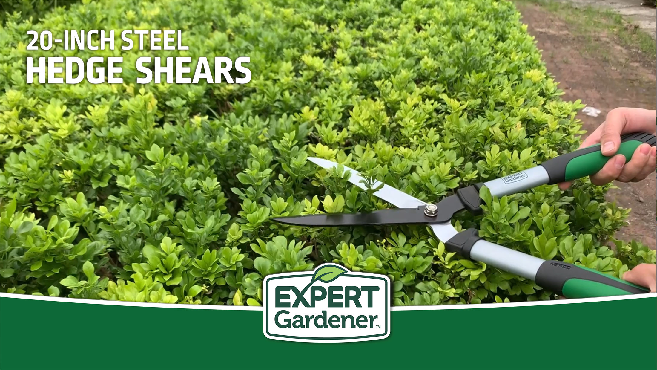 thumbnail video image 2 of Expert Gardener 20 inch Hedge Shear,   Green and Black Color, 2 of 10