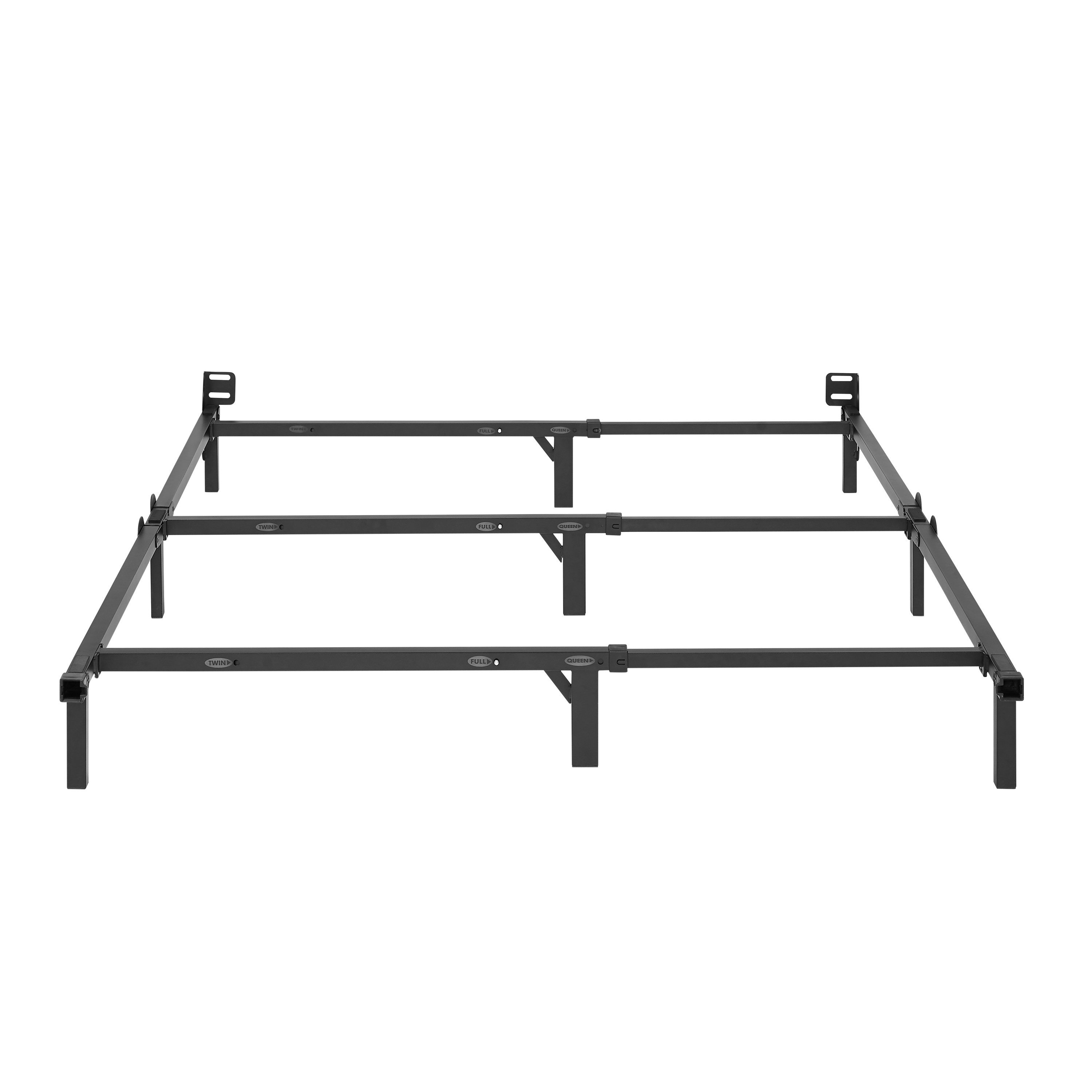 thumbnail video image 2 of Mainstays Adjustable Metal Bed Frame, Twin/Full/Queen, 7-inch Height, Black, Box Spring Required, 2 of 18