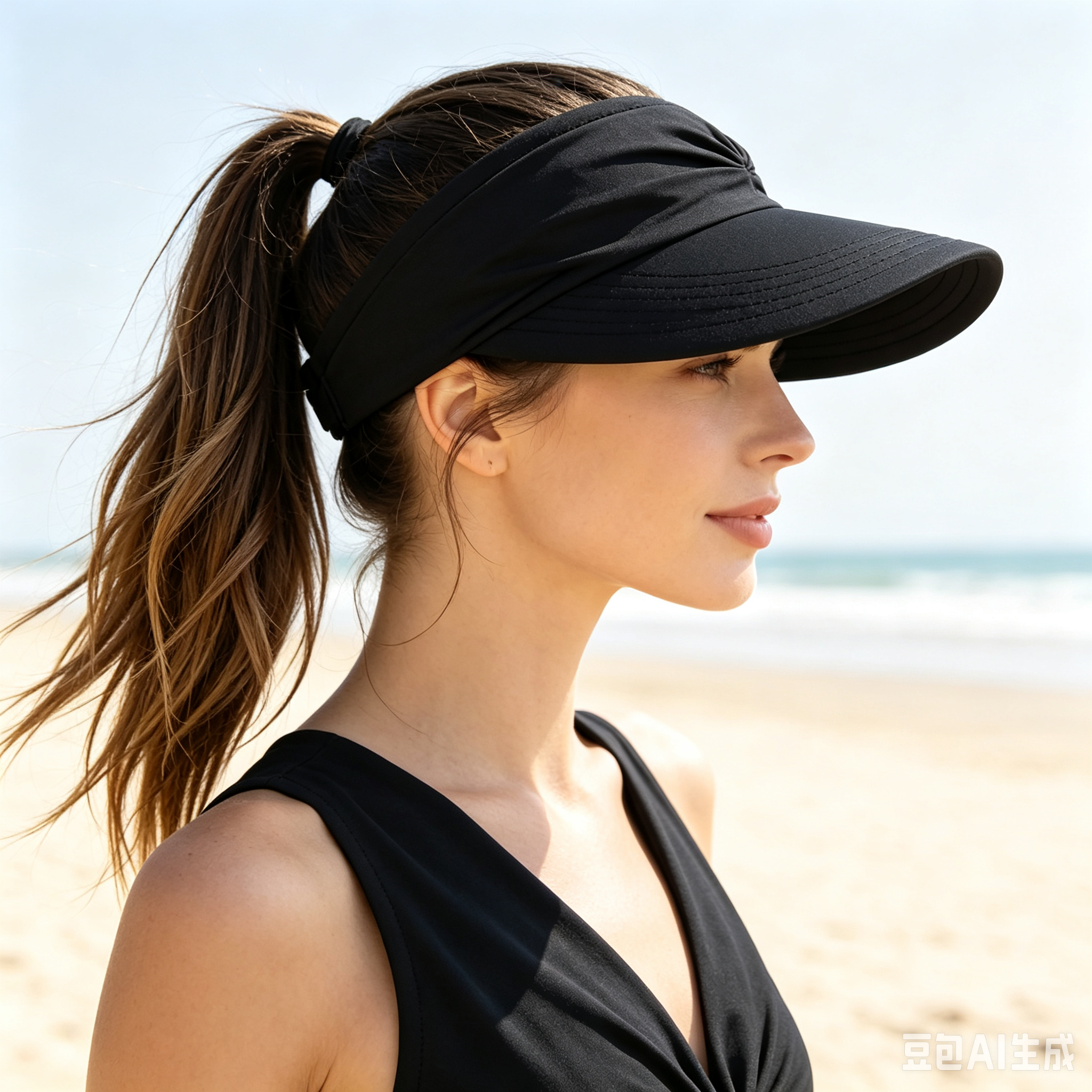 thumbnail video image 2 of LILIYA Women's Sun Visor Hat Wide Brim Summer UPF 50+ UV Protection Visor Hat Adjustable Beach Sport Visor Cap Summer Beach Lightweight Breathable Hat, 2 of 7