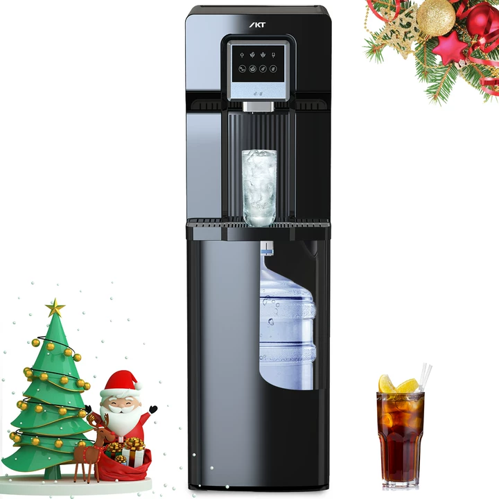 thumbnail video image 2 of SOOPYK Water Dispenser with Ice Maker Bottom Loading  18lbs Ice Daily Capacity ,for 3–5 Gallon Bottles,for Home/Office,Black (No Hot Water), 2 of 11