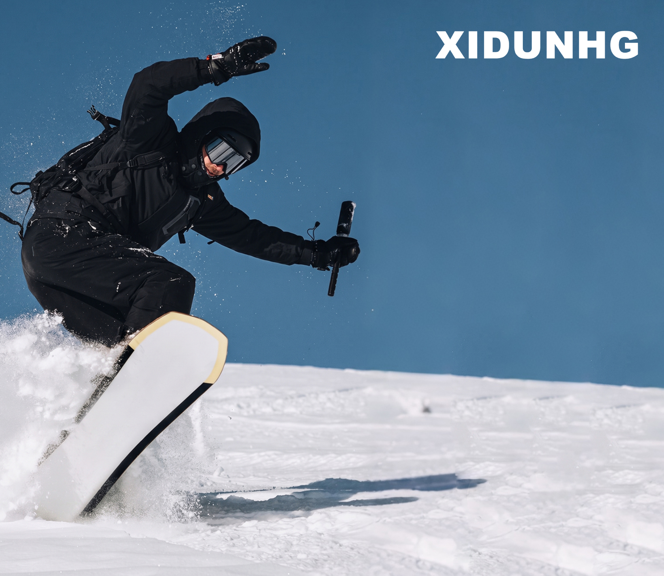 thumbnail video image 2 of Xidunhg Men's Winter Skiing Jackets Water Resistant Warm Fleece Coats Parka Raincoats Snowboard Jacket with Hood Multi-Pocket Black XL, 2 of 14