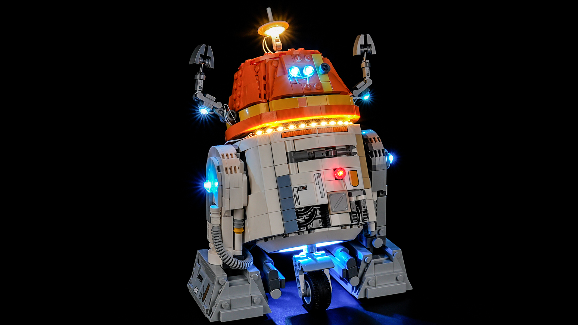 thumbnail video image 2 of QC Ltbrcik Led Light Kit Lighting Set Compatible With The Lego Chopper (C1-10P) 75416 Building Blocks Without Lego Set, 2 of 12
