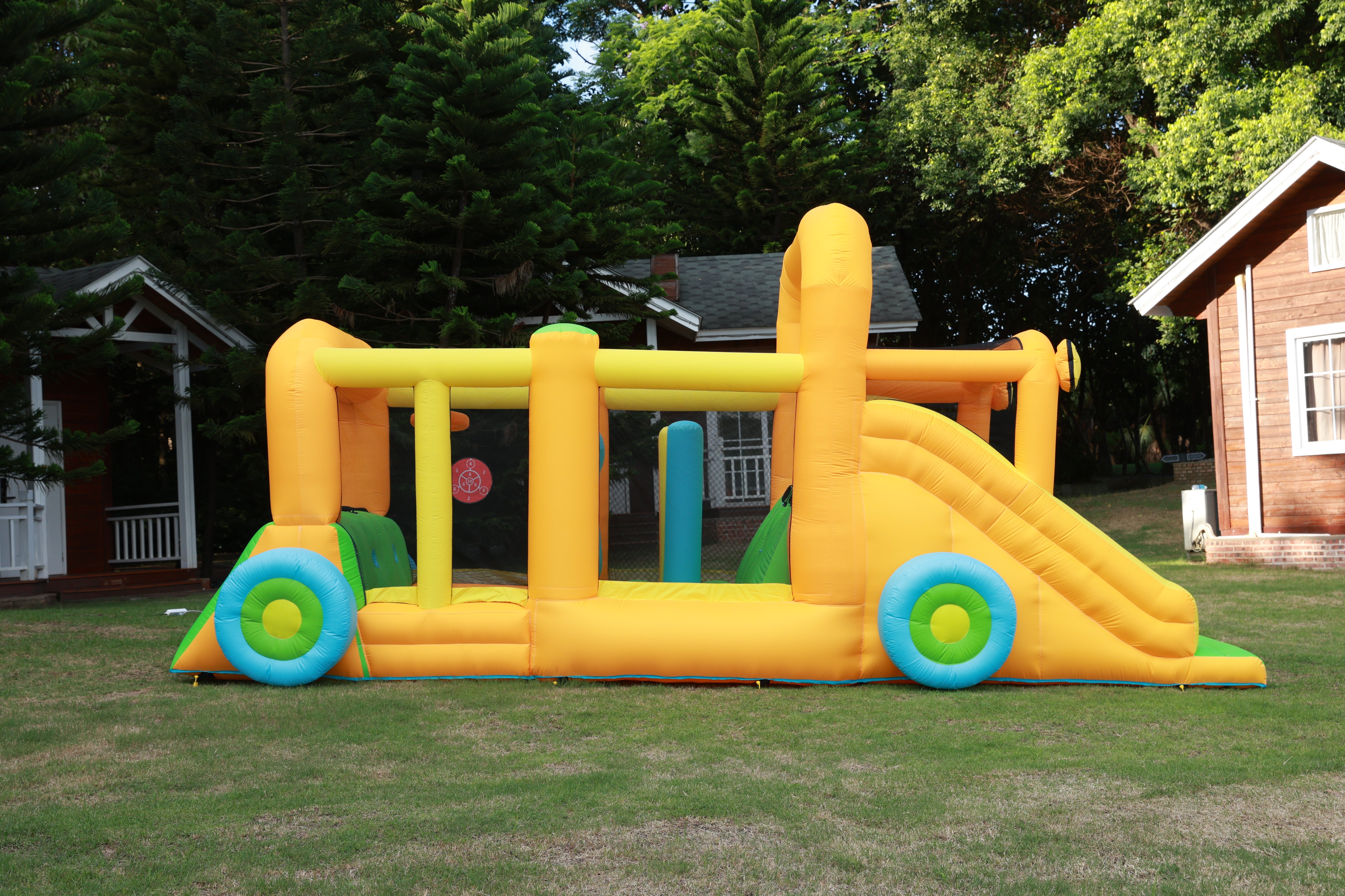 INFLATEFLY Inflatable Bounce House Car Theme Indoor and Outdoor 10 in 1 ...