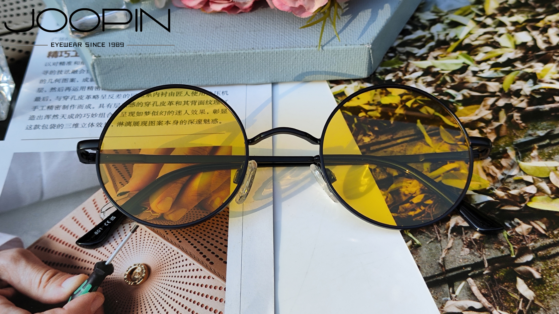 thumbnail video image 2 of Joopin Hippie Round Sunglasses for Women Men Circle Sun Glasses UV Protection, 2 of 9