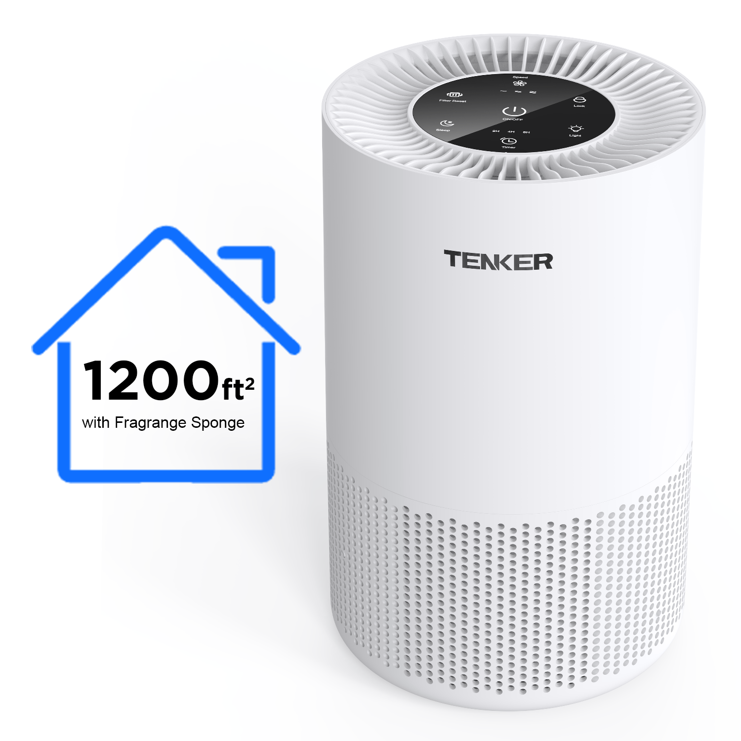 thumbnail video image 2 of Air Purifier For Home And Bedroom With Aromatherapy, H13 True Air Purifier Cleaner For Bedroom With Night Light, 3 Fan Speed, Sleeping Mode, White, 2 of 12