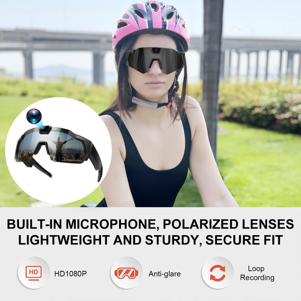 thumbnail video image 2 of Smart Camera Glasses, 4K Baseball Sunglasses with Camera, 2026 Upgrade Smart Camera Glasse for Men Women Sunglasses with Cameras, Free 32GB Memory Card, 2 of 12