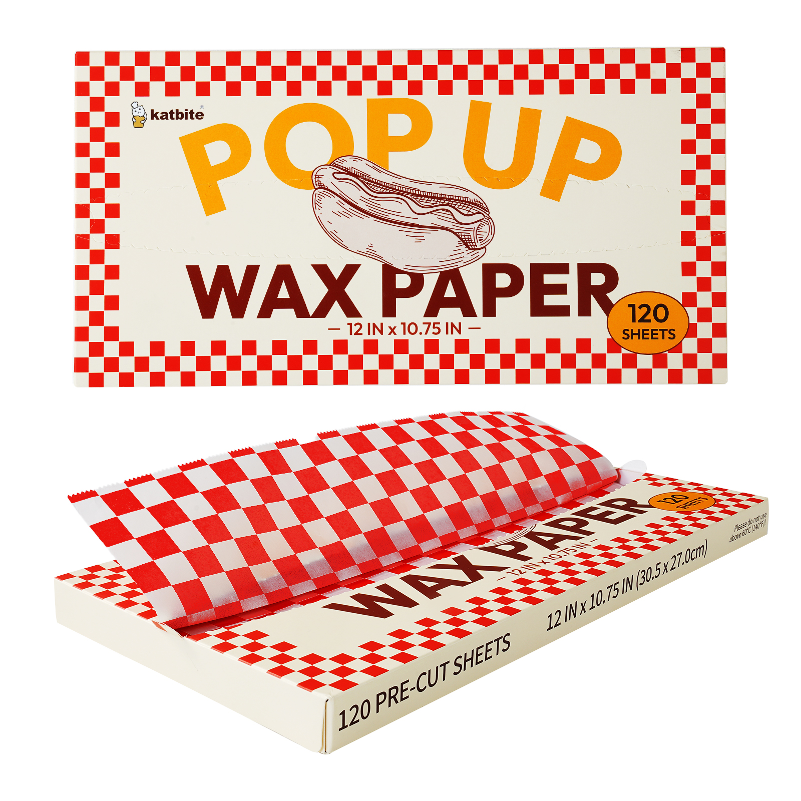 thumbnail video image 2 of Katbite 120 Sheets Wax Paper, 12x10.75", Pop-Up Grease-Resistant Deli Paper, 2 of 8
