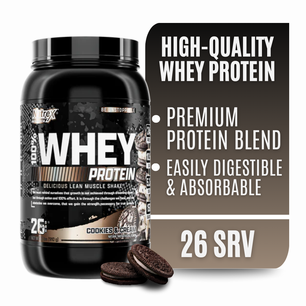 thumbnail video image 2 of Nutrex Research 100% Whey Protein Powder Concentrate and Isolate Cookies and Cream 2lb, 2 of 8