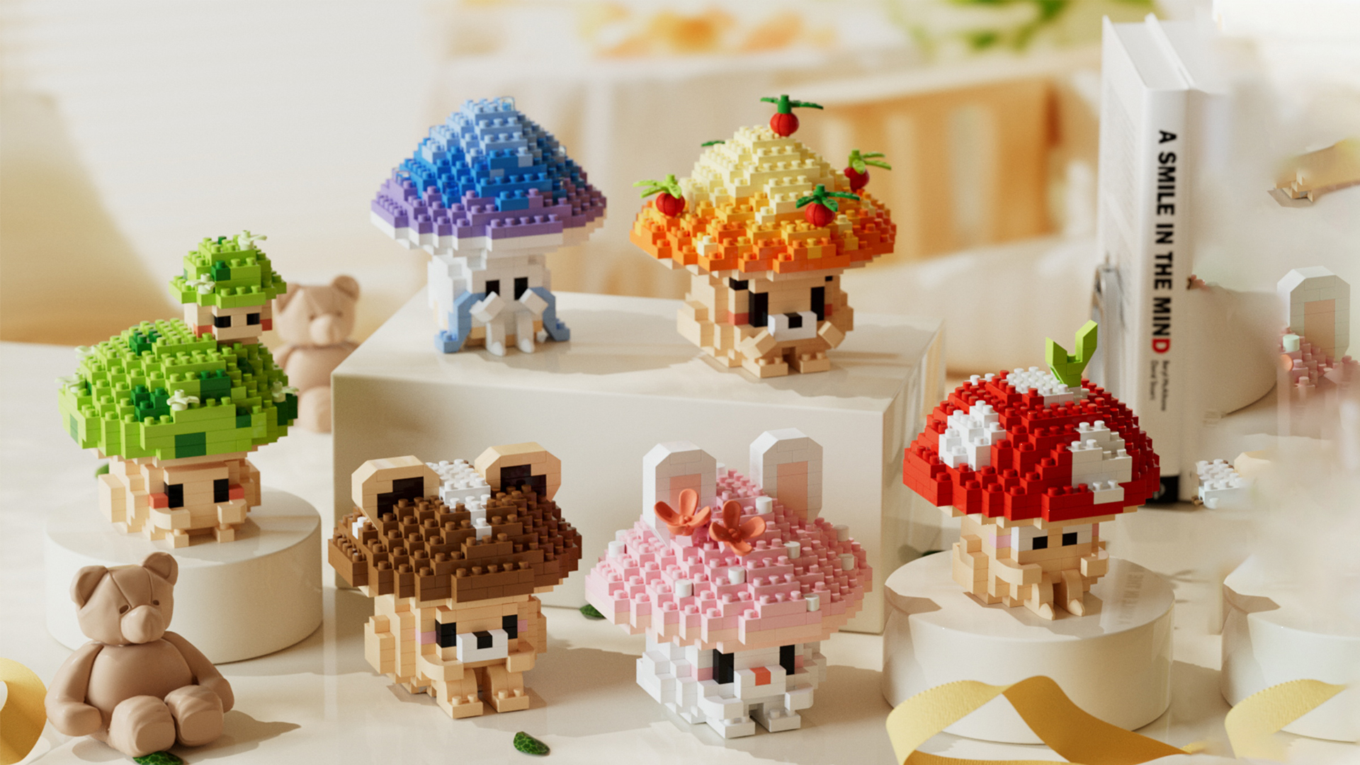 thumbnail video image 2 of Charming Mushroom Building Blocks Set for Ages 8+ - Colorful, Educational Toy Model - Perfect for Halloween, Thanksgiving, Christmas & Birthday Gifts, 2 of 11
