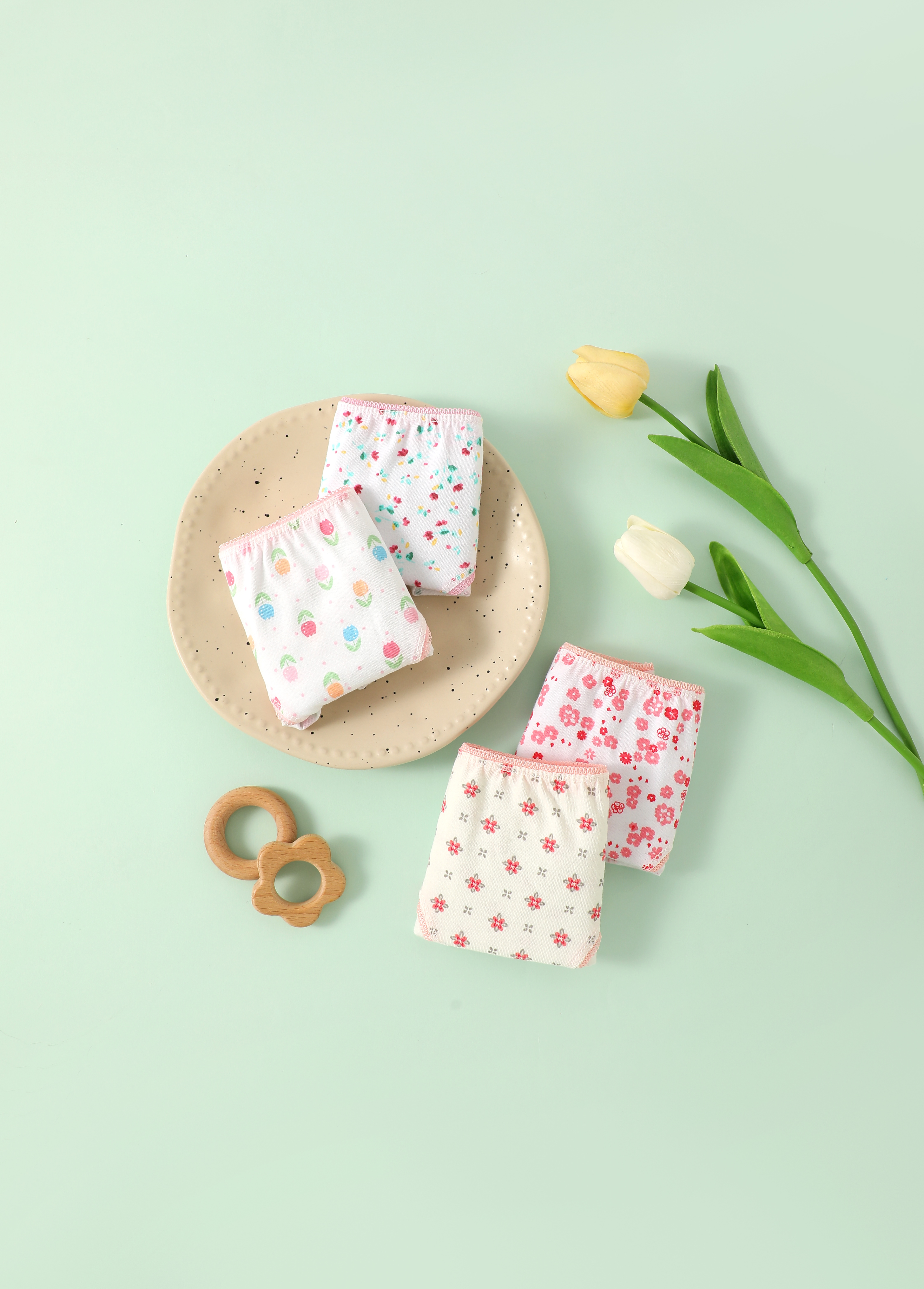 thumbnail video image 2 of Hbhpov Girl's Cute Briefs Baby Super Cotton Underwear, 12 Pack , Sizes 2-12, 2 of 7