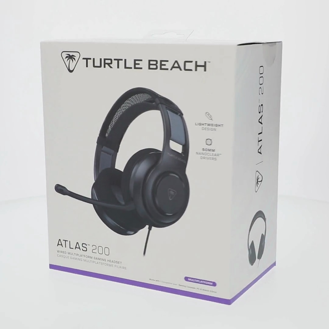 Turtle Beach Atlas 200 Headset for PC, Consoles, Mobile, Black