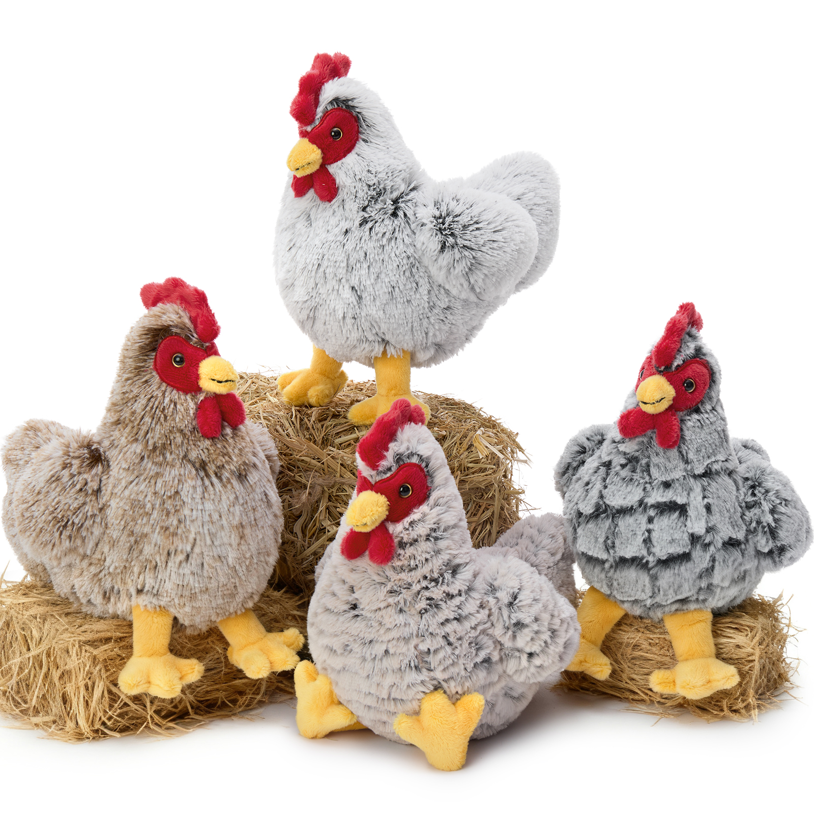 MorisMos 4 Pack Weighted Chicken Stuffed Animals 9.8