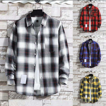 thumbnail video image 2 of HCURIBAD Plaid Shirt Men, Mens Button down Long Sleeve Shirt Men's Fall Casual Shirt Lapel Plaid Tops Men's Cardigan, Flannel Shirt for Men, Mens Clothes, 1x Shirt Purple XXXL, 2 of 4