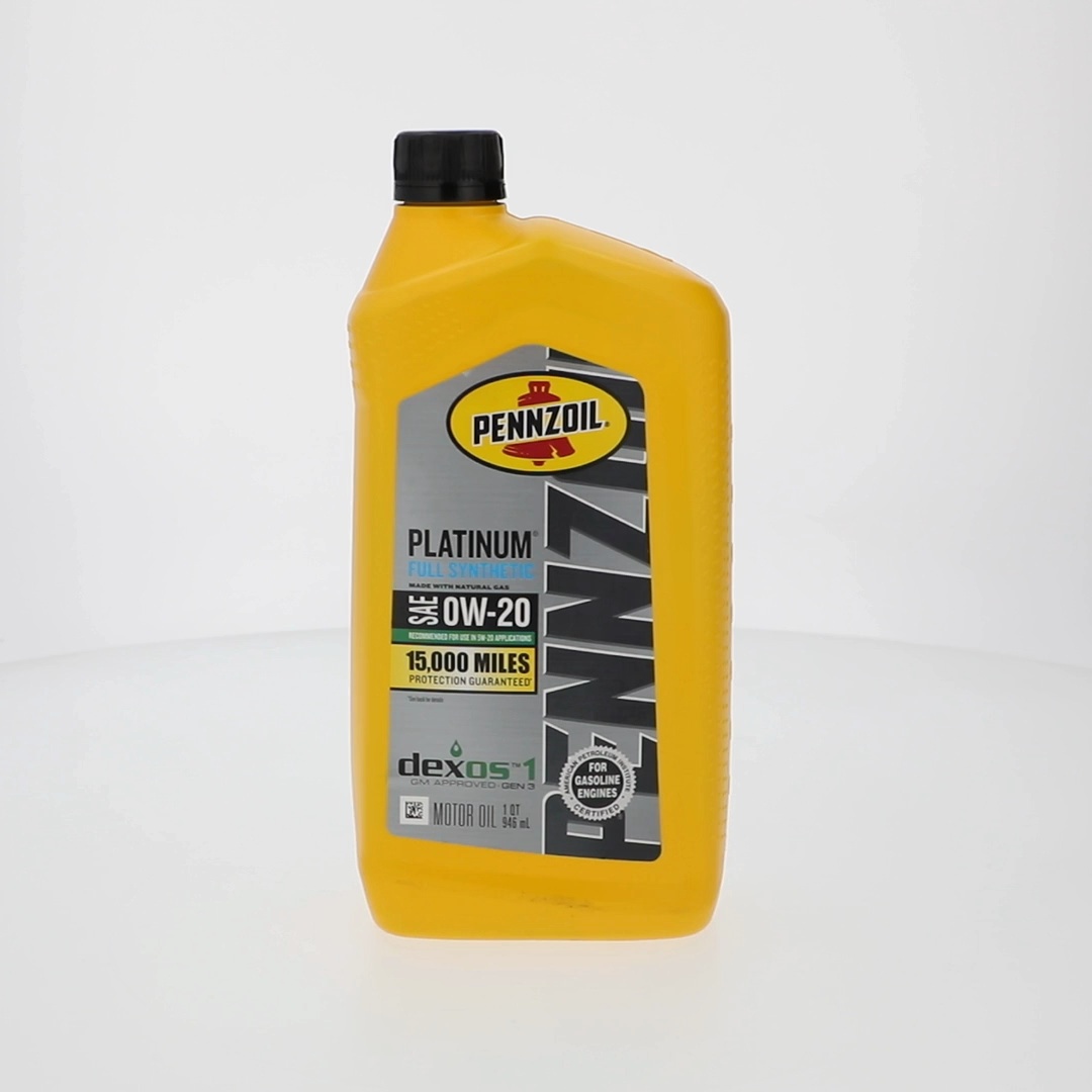 4 pack) Pennzoil Platinum Full Synthetic 0W-20 Motor Oil, 1-Quart
