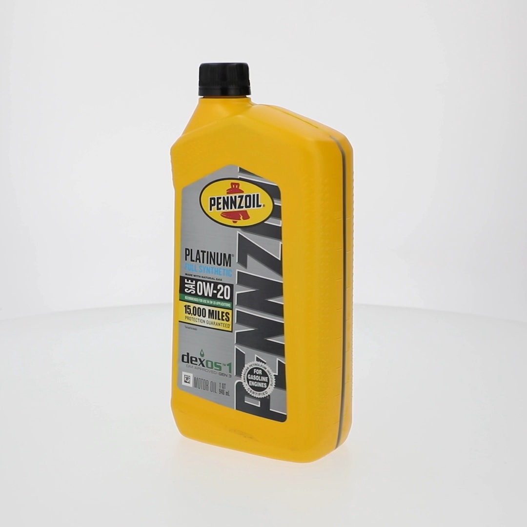 3 pack) Pennzoil Platinum Full Synthetic 0W-20 Motor Oil, 1-Quart