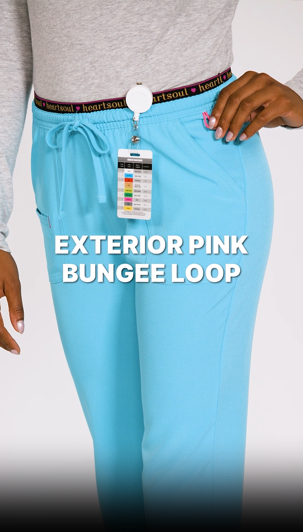 thumbnail video image 2 of Heartsoul Break On Through Women Scrubs Pant, Low Rise Drawstring, 20110, XS, Red, 2 of 5