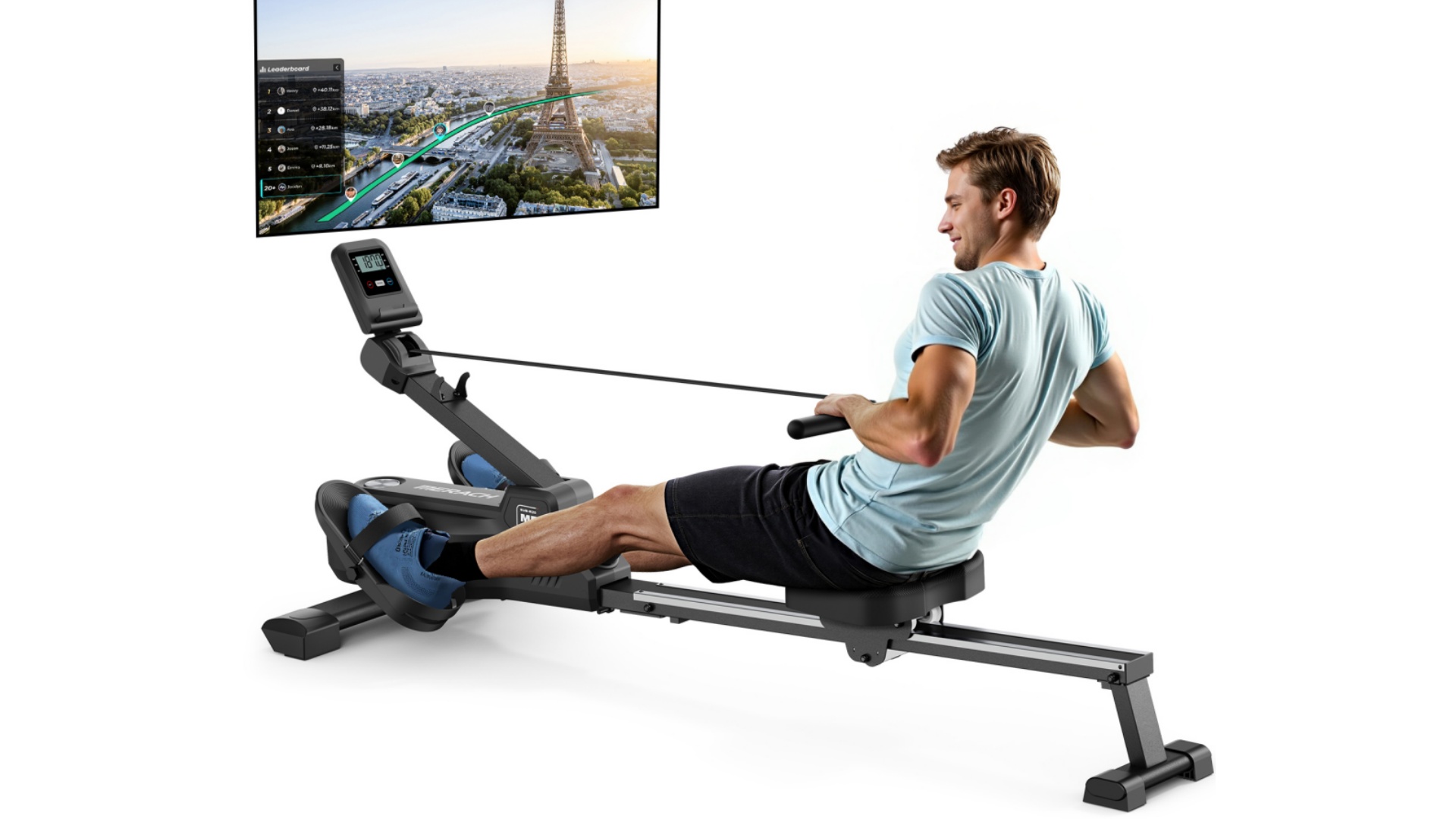 thumbnail video image 2 of MERACH Magnetic Rowing Machine with 16 Levels, 350 lbs Weight Capacity, Silent Operation, Bluetooth App Support for Full-Body Home Fitness & Weight Loss, 2 of 11