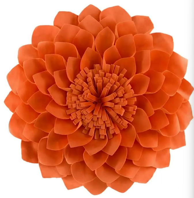 thumbnail video image 2 of JWH 3D Handmade Round Decorative Throw Pillows for Couch Sofa Bed Decoration 12inch Orange, 2 of 10