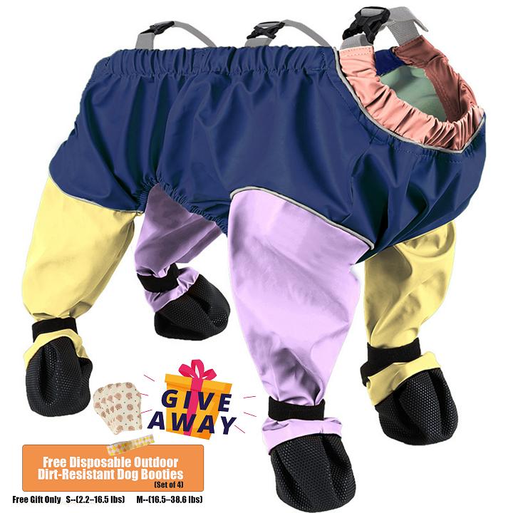 thumbnail video image 2 of SKIUHS Lightweight All-Season Dog Overall – Dirt-Resistant Paw Protectors (Soft-Soled), 2 of 8