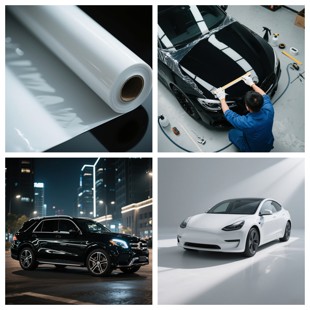 TPH Gloss White Vinyl Wrap 5X50FT - Ultimate Gloss White Color Change ...