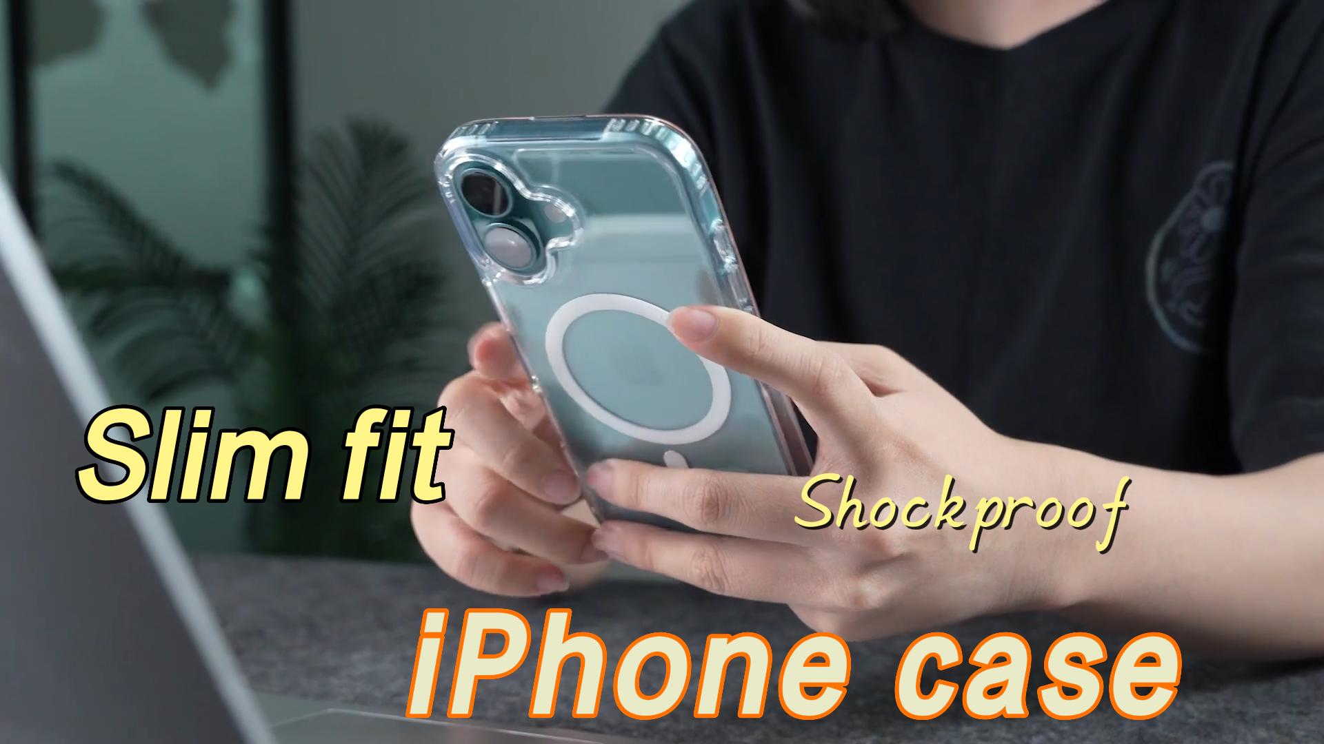 thumbnail video image 2 of iPhone 16 Plus Case, Clear Case, Shockproof, Slim-fit Cover, 2 of 8