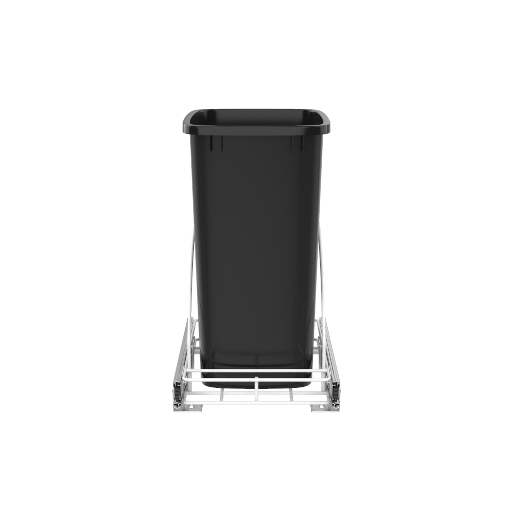 Homgarden 30 Liter / 8 Gallon Sliding Pull Out Trash Can Under Counter Kitchen Waste Bin Cabinet, Black