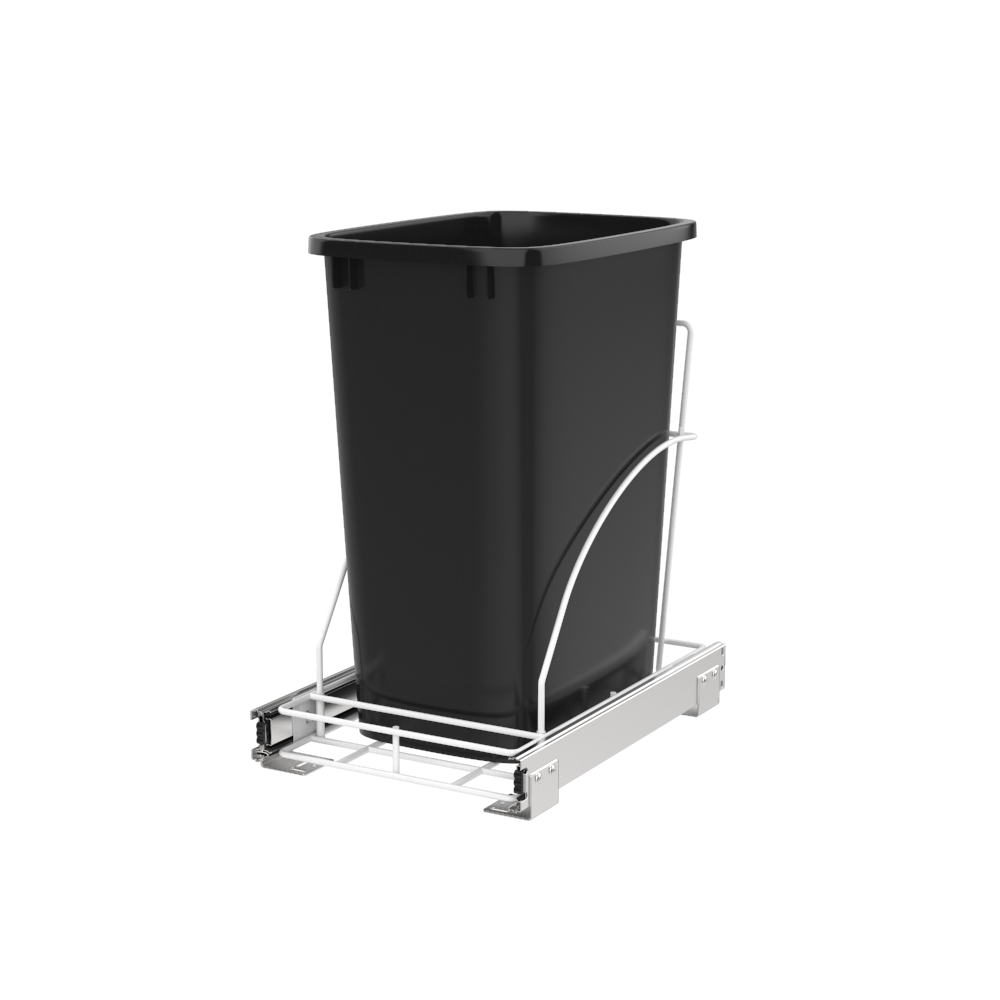  Anbuy 30 Liter / 8 Gallon Under Counter Kitchen Cabinet  Pull-Out Trash Can, Under Sink Sliding Pull Out Waste Container Bin Trash  Cans, Under Cabinet Slide Out Garbage Cans for Recycling 
