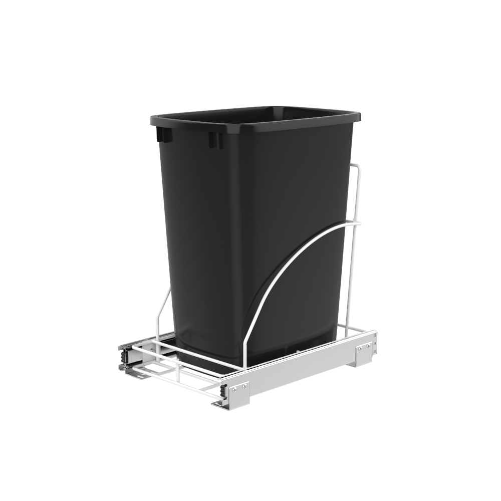  Anbuy 30 Liter / 8 Gallon Under Counter Kitchen Cabinet  Pull-Out Trash Can, Under Sink Sliding Pull Out Waste Container Bin Trash  Cans, Under Cabinet Slide Out Garbage Cans for Recycling 