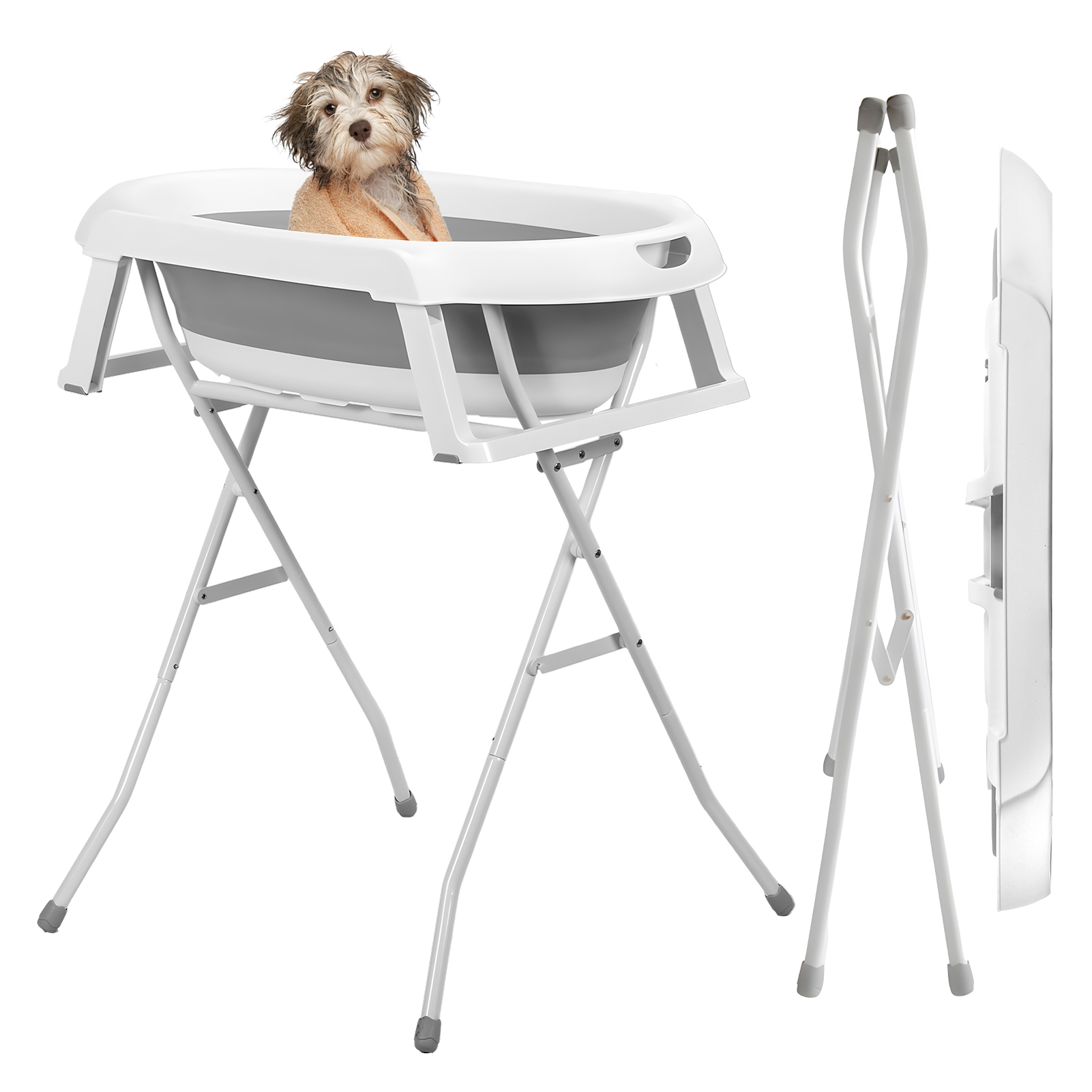 thumbnail video image 2 of Dbuoem Dog Bathtub Dog Washing Station,Foldable Pet Bath Tub for Bathing and Grooming,Collapsible Portable Shower Bathtub for Small Dogs Cats Pet,Indoor and Outdoor, 2 of 9