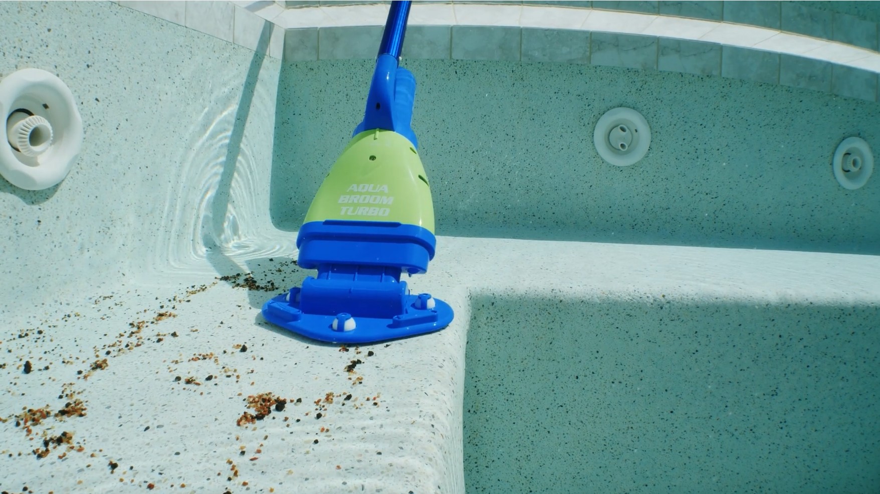 thumbnail video image 2 of Pool Blaster Aqua Broom Turbo Rechargeable Pool and Hot Tub Vacuum for cordless cleaning, 2 of 10