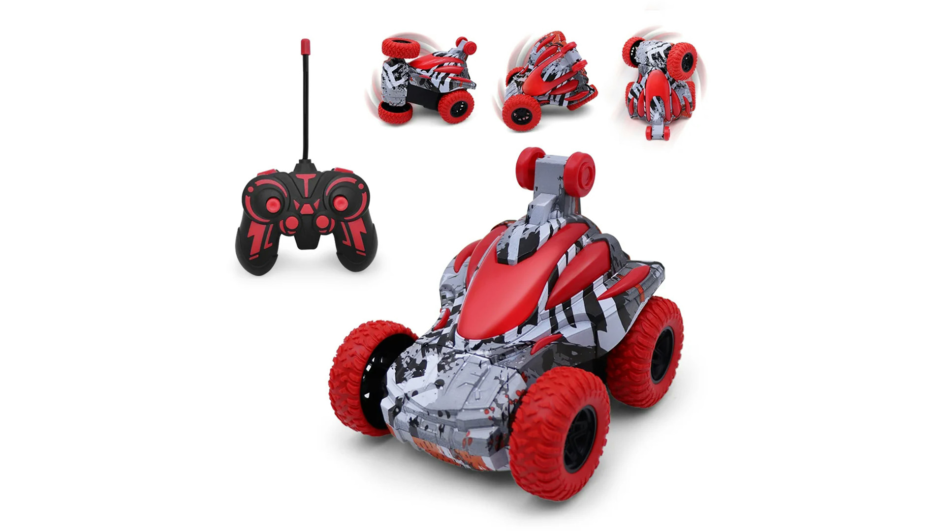 thumbnail video image 2 of Dammyty Remote Control Car, 2.4Ghz Rechargeable RC Stunt Car Toys for Boys and Girls, 360° Flip Racing Car for Kids, 2 of 7