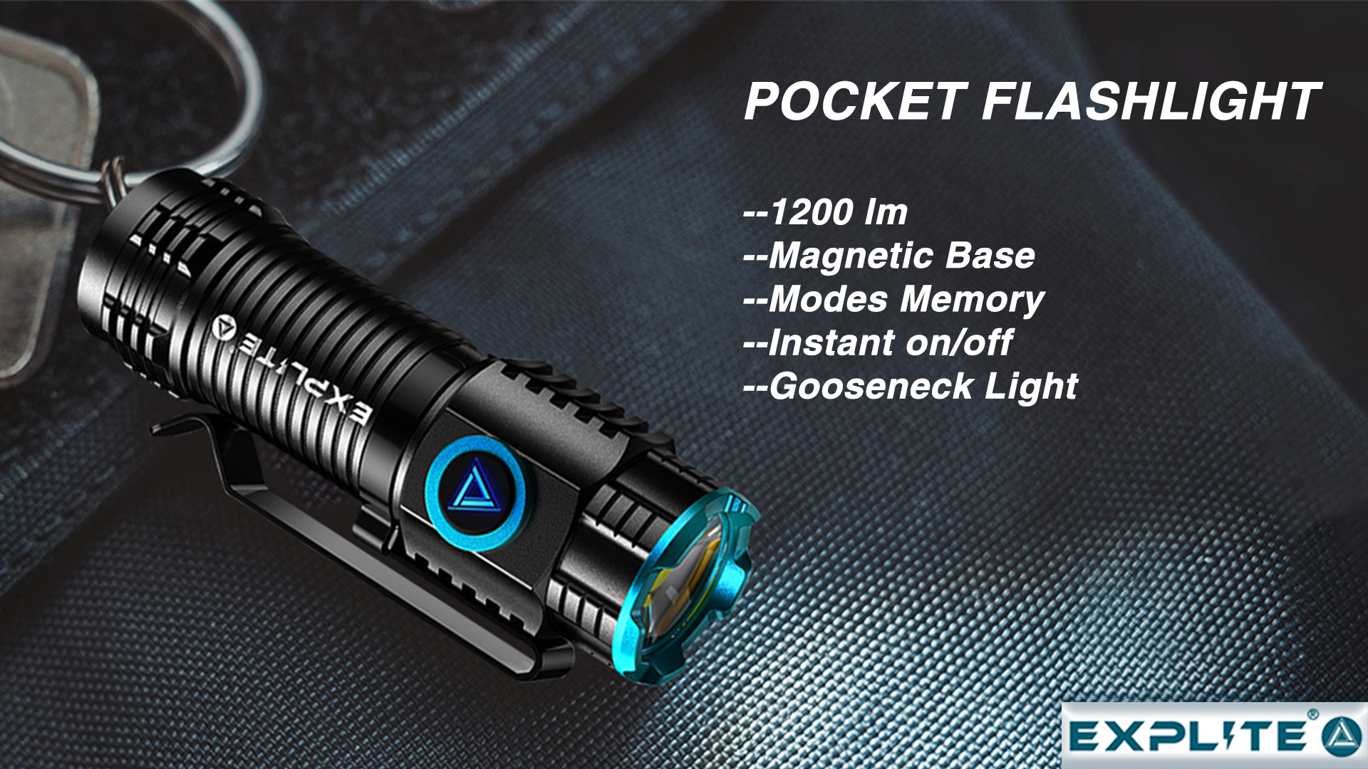 Explite, LED Mini Flashlight Rechargeable USB-C, Compact, High Lumens ...