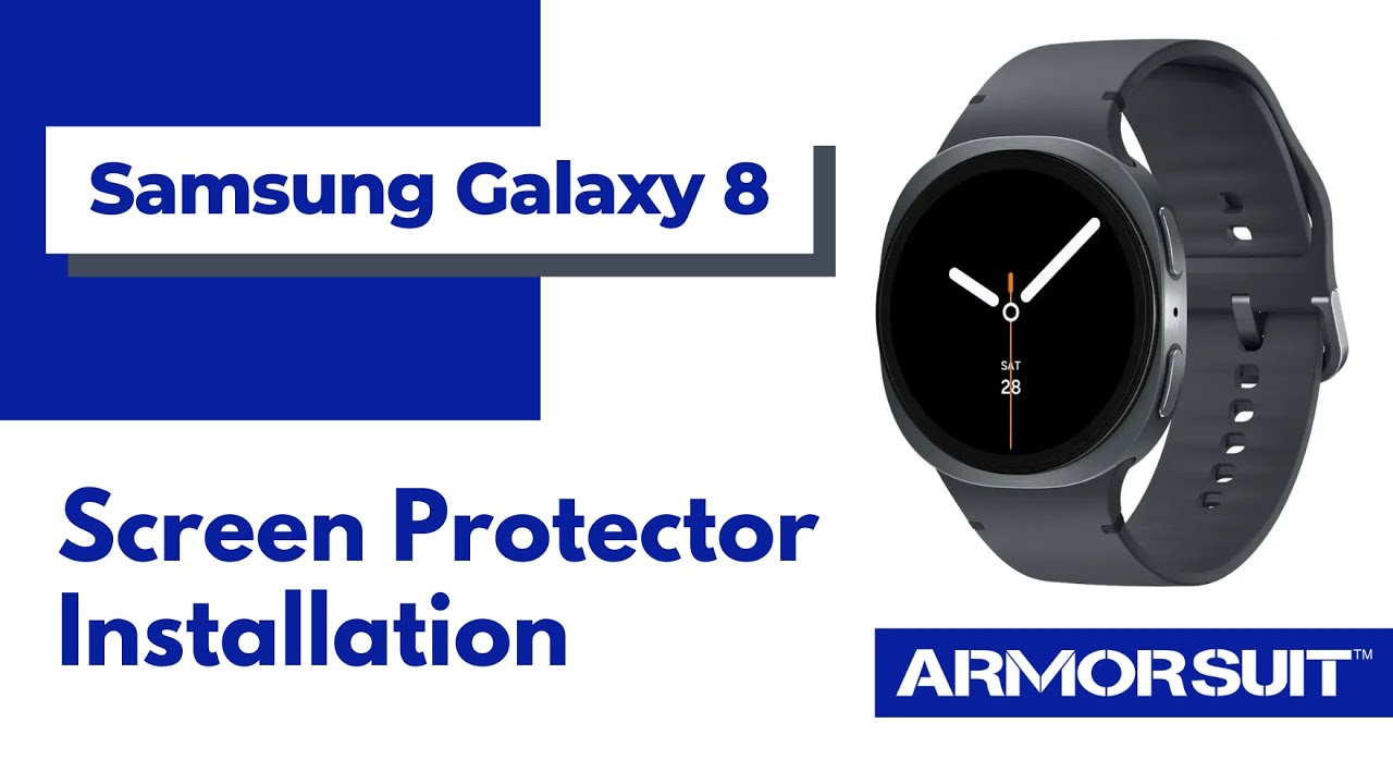 thumbnail video image 2 of ArmorSuit 6 Pack for Samsung Galaxy Watch 8 (40mm) Screen Protector MilitaryShield HD Clear Film - Made in USA, 2 of 6