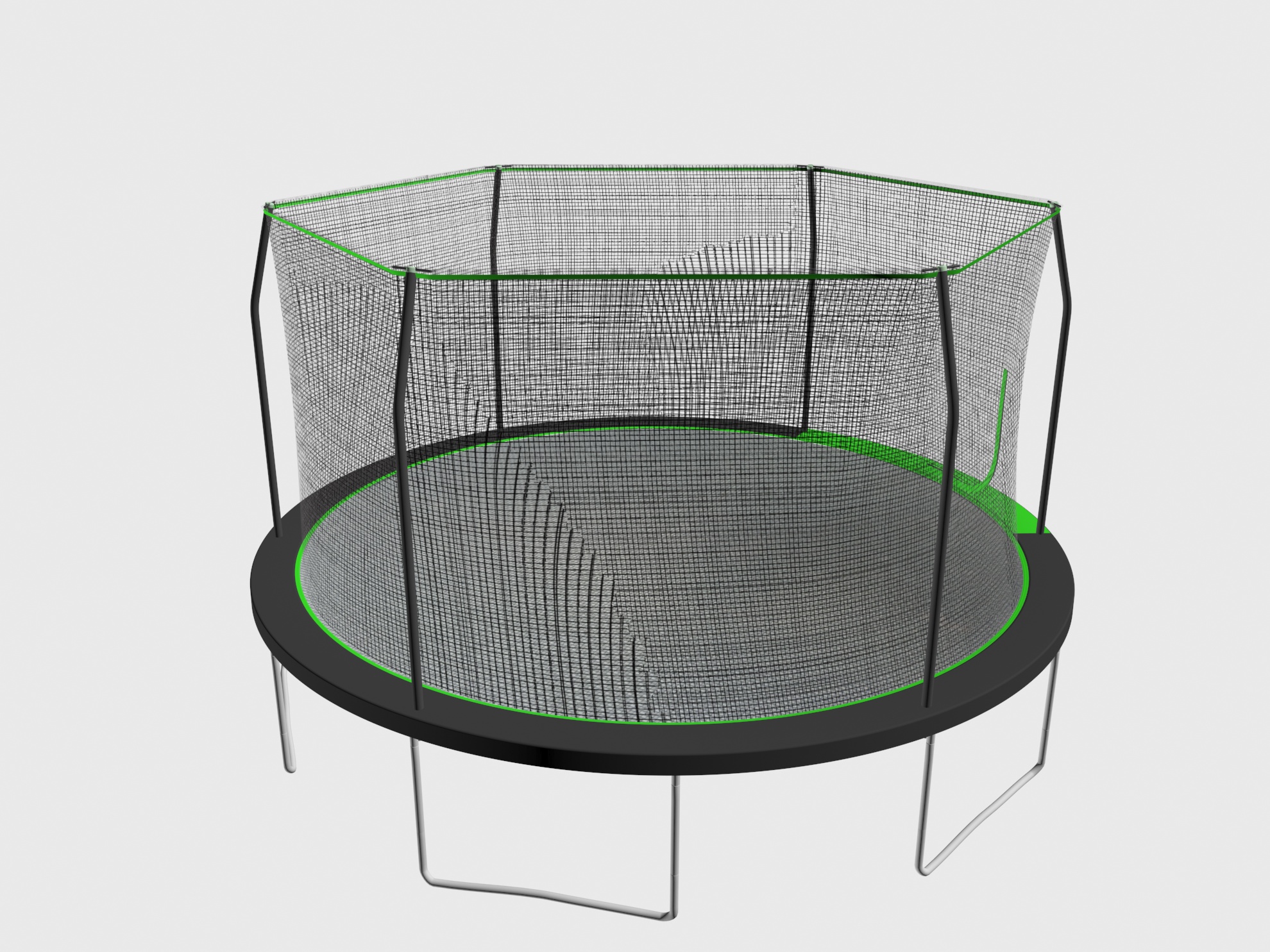 limon　フィン付き JumpKing 14ft Trampoline with Safety Enclosure, 200lb Weight
