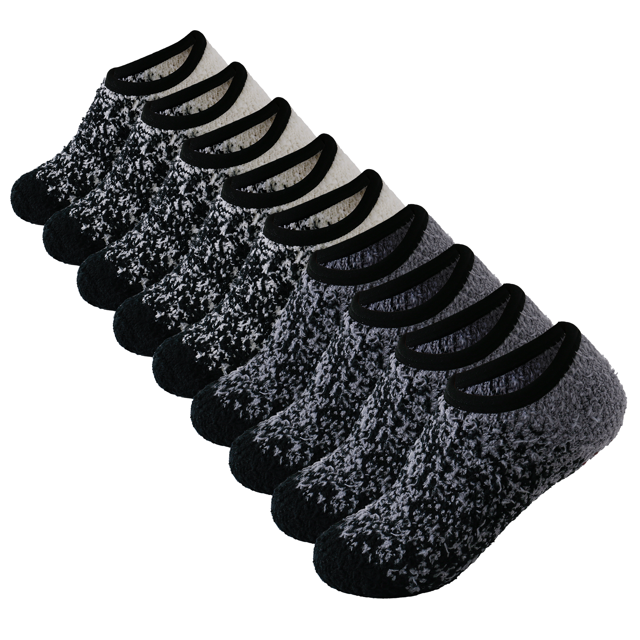 thumbnail video image 2 of SKOLA Slipper Socks for Women with Grips Fuzzy Slipper Socks Warm Soft Fluffy Socks Non Slip Socks with Grips for Women, 2 of 10