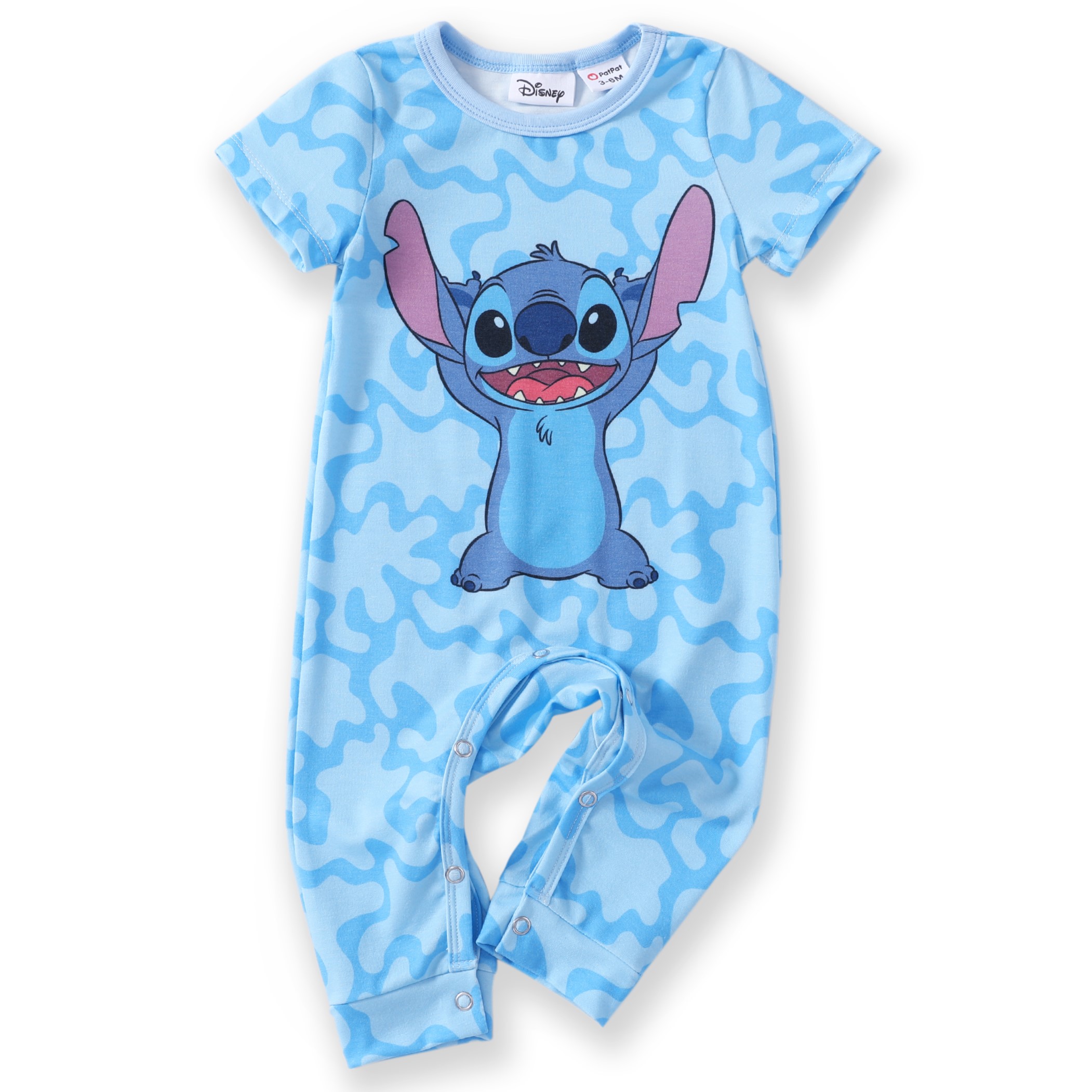 thumbnail video image 2 of Disney Baby Girls Boys Romper Jumpsuit Stitch Graphic Infant Bodysuits Gifts Outfit 0/3-18 Months, 2 of 12