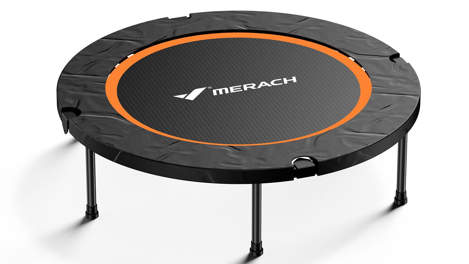 thumbnail video image 3 of MERACH Mini Trampoline, 40 inch Foldable Trampoline for Kids & Adult, Exercise Rebounder, Round Small Trampoline Gift, 330lbs Capacity, 3 of 15