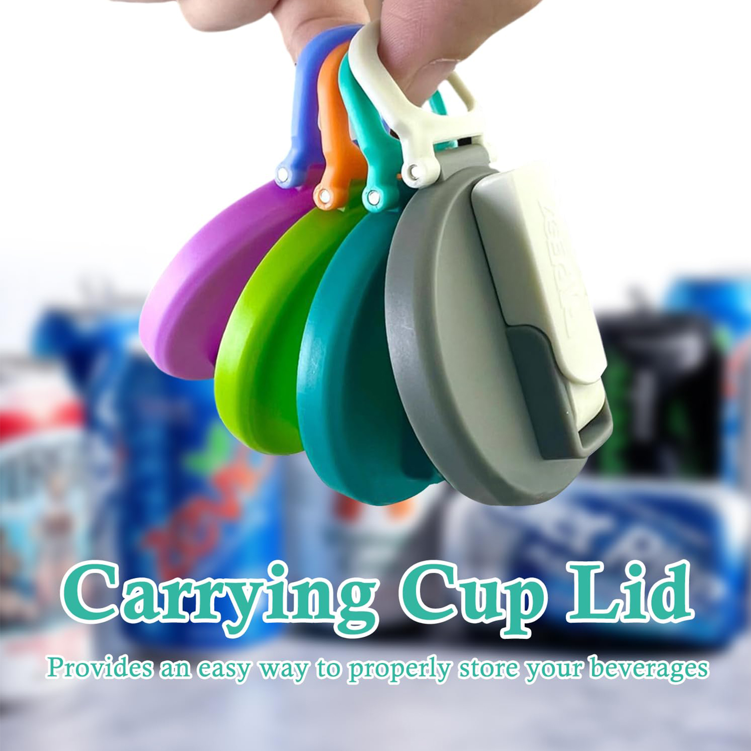 thumbnail video image 2 of VANNYVANYA 4 Pack Soda Can Lids With Straws , Reusable  Silicone Covers for Standard Cans , Mixed Colors, 2 of 8