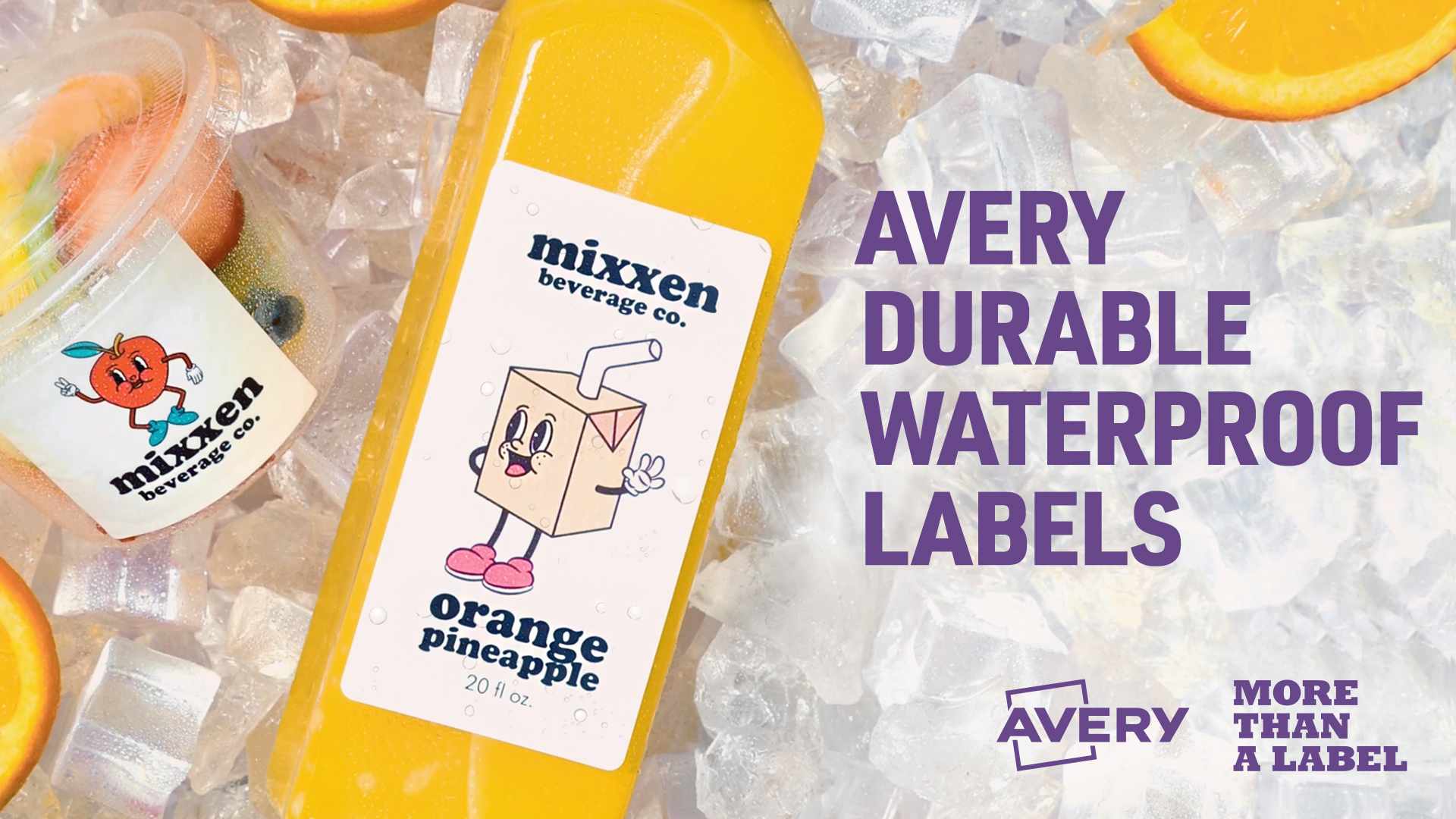 thumbnail video image 2 of Avery 1-1/2" x 3-3/4" Waterproof Rectangle Labels, 250 Labels, 2 of 9