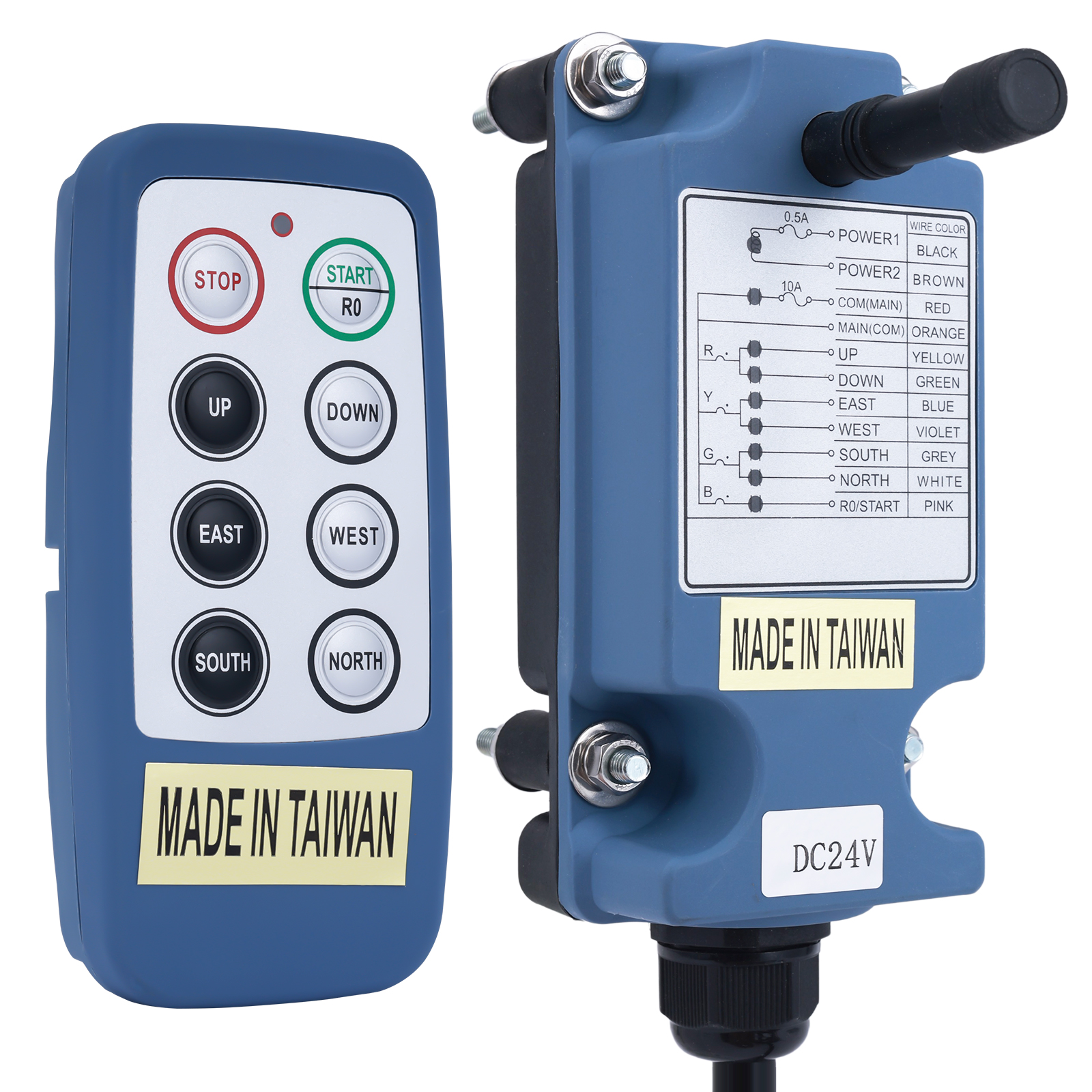 thumbnail video image 2 of 6 Channel Saga Mini Industrial Wireless Crane Radio Remote Control 12V 24V DC for Electric Chain Hoist Overhead Bridge Travelling Crane Truck Two Transmitter and One Receiver, 2 of 8