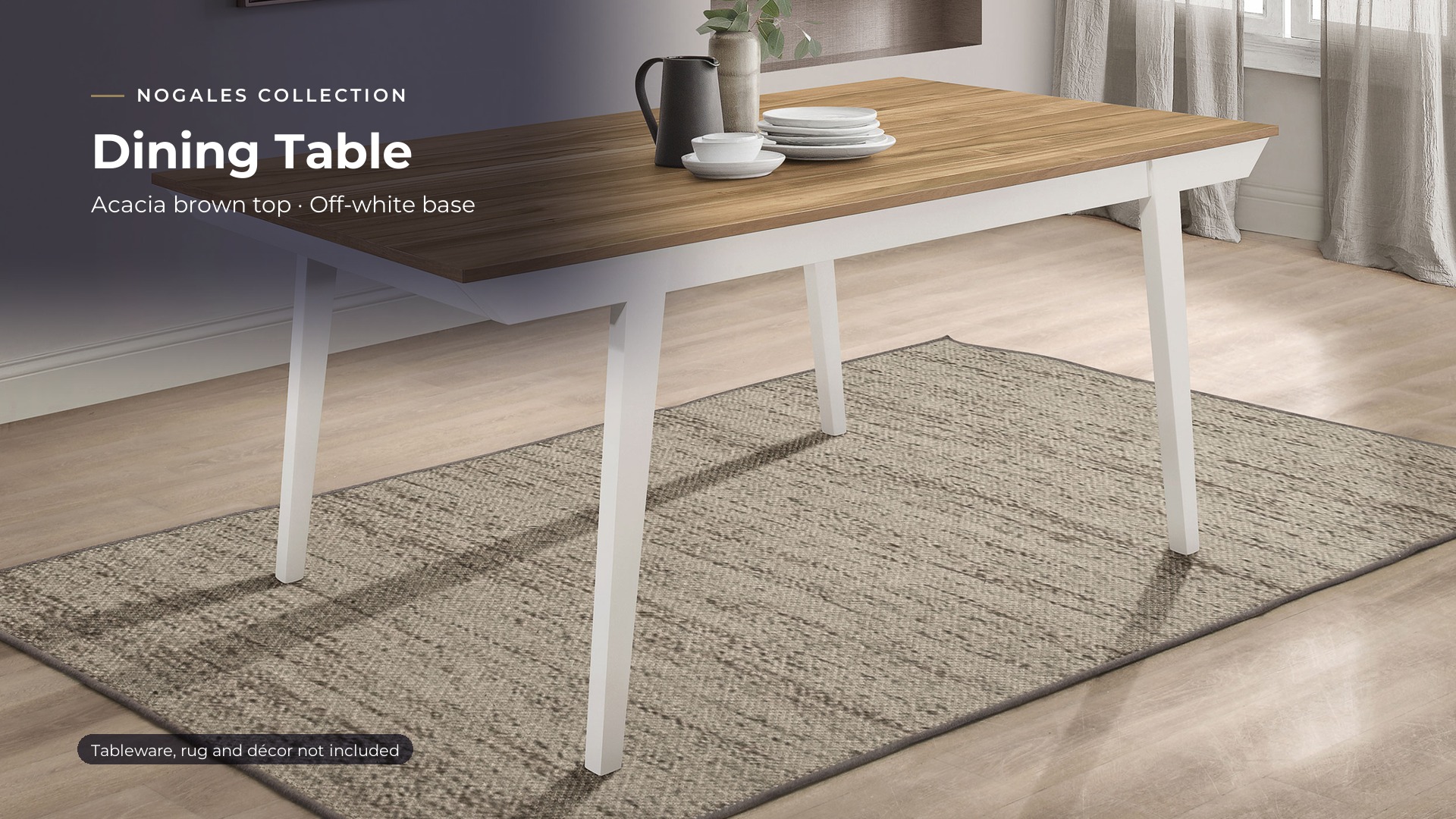 Coaster Nogales Rectangular 71-inch Wood Dining Table, Off White ...