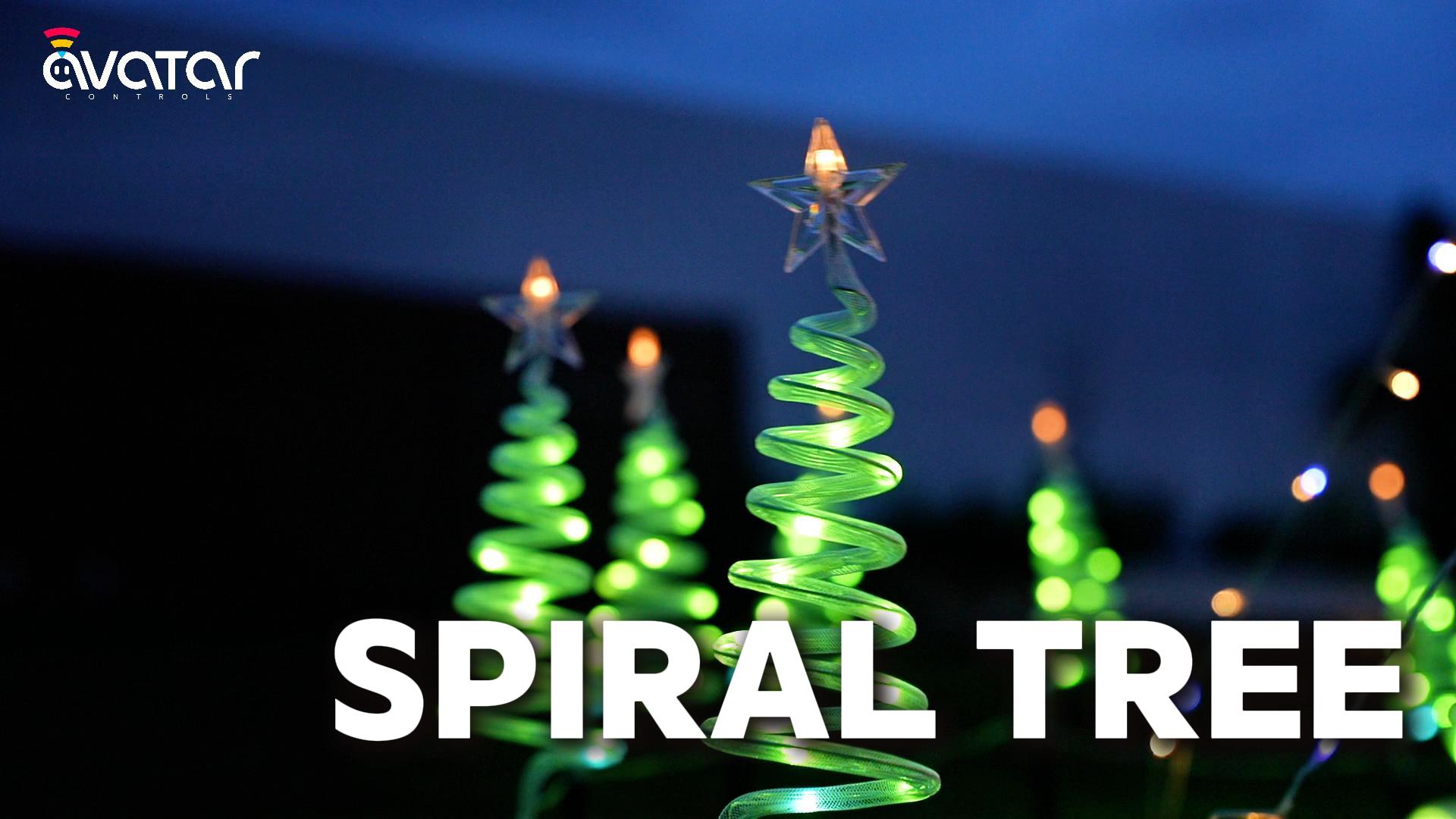thumbnail video image 2 of Set of 8 Smart Spiral Christmas Tree Pathway Lights with Programmable Fairy RGB LED Lights App-Controlled, 2 of 11