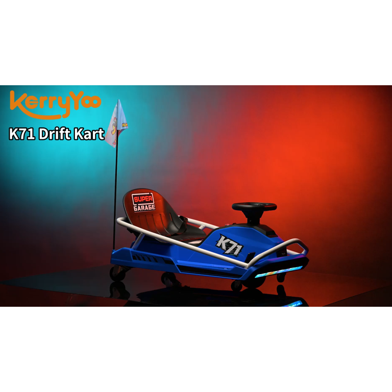 Kerry Yoo K71 Drift Kart, 24V Go Kart for Kids, Electric Ride on