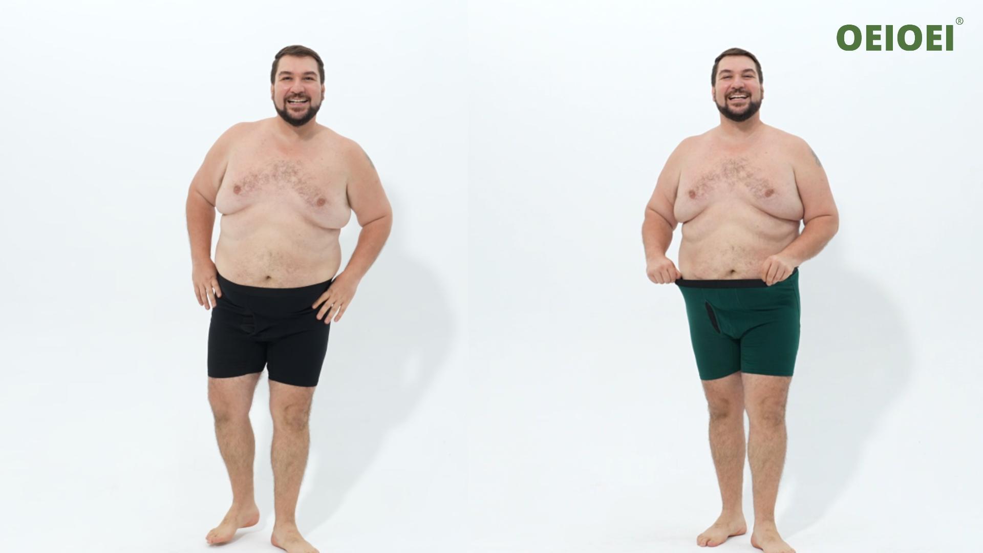 thumbnail video image 2 of OEIOEI Big and Tall Boxer Briefs 4-Pack, Cotton Breathable Men's Underwear XL-5XL(XL,4 Black), 2 of 8